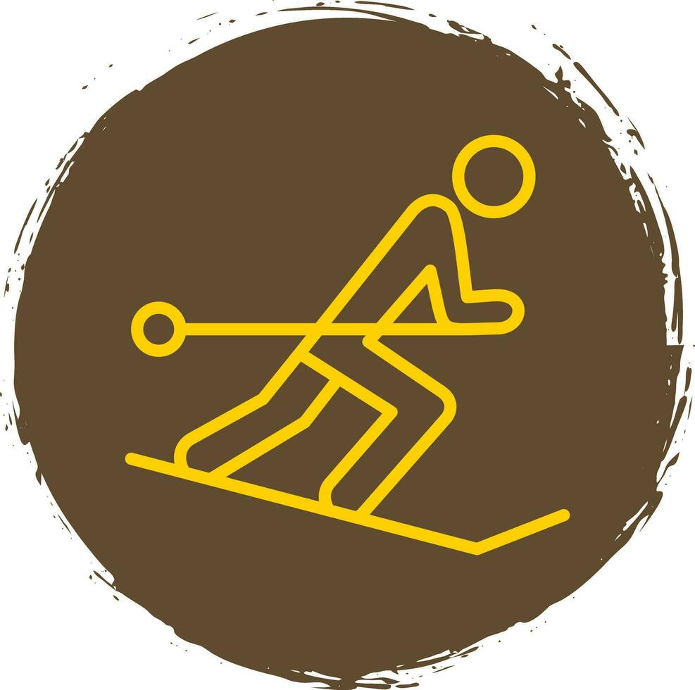 Skiing Vector Icon Design