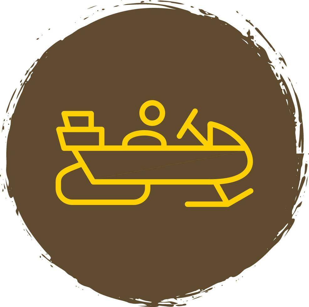 Snowmobile Vector Icon Design