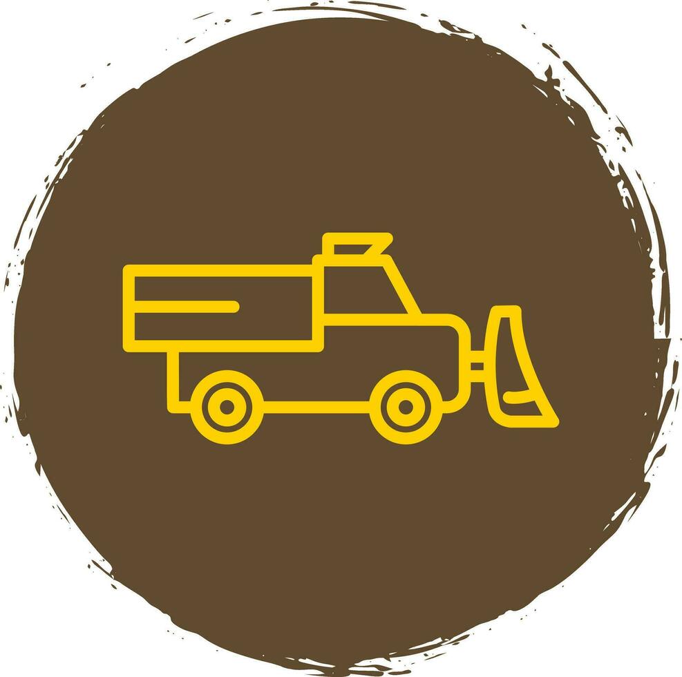 Snowplow Vector Icon Design