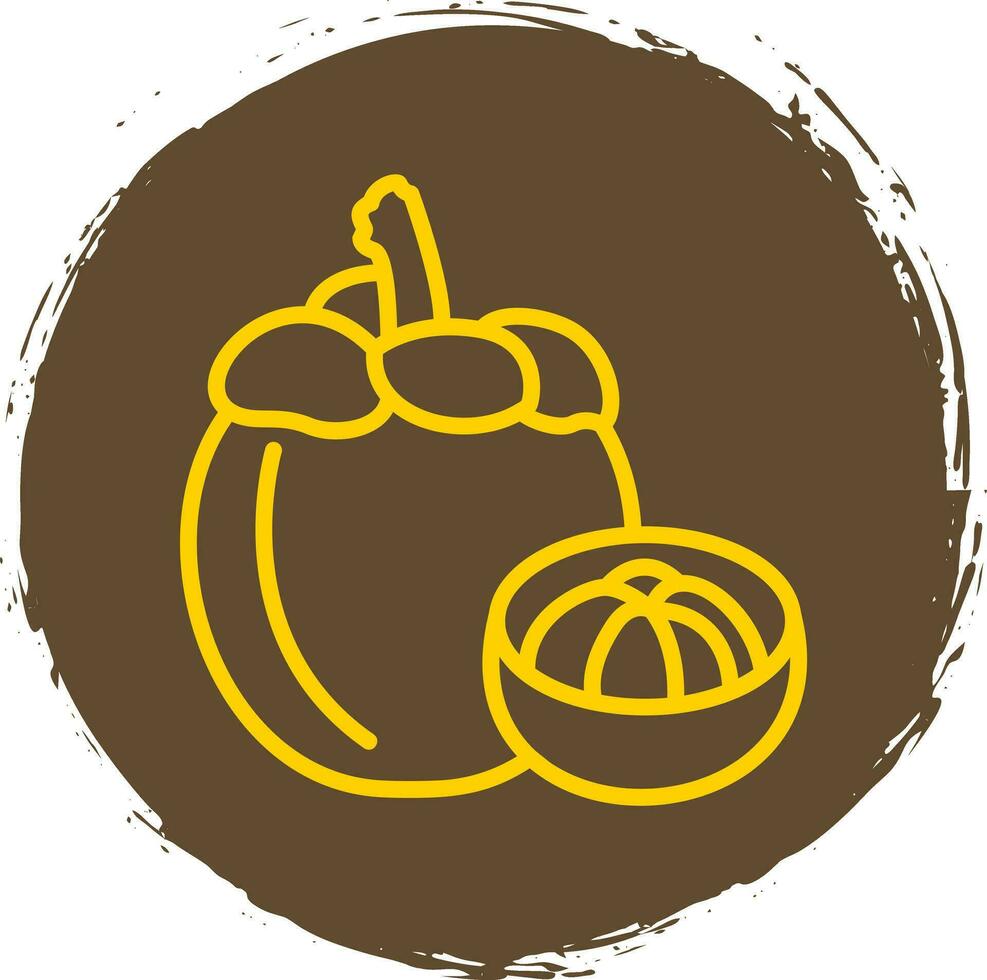 Mangosteen Vector Icon Design