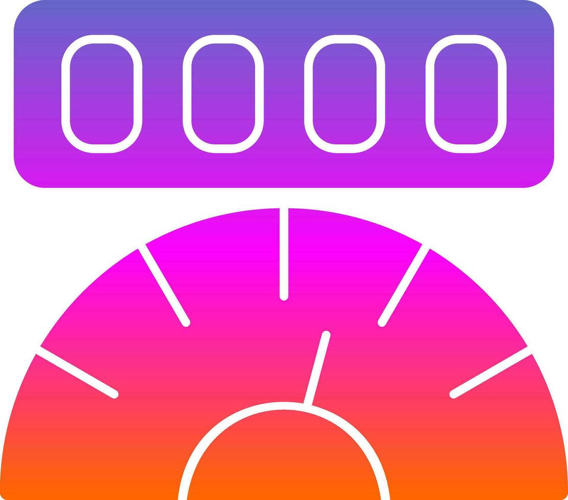 Mileage Vector Icon Design