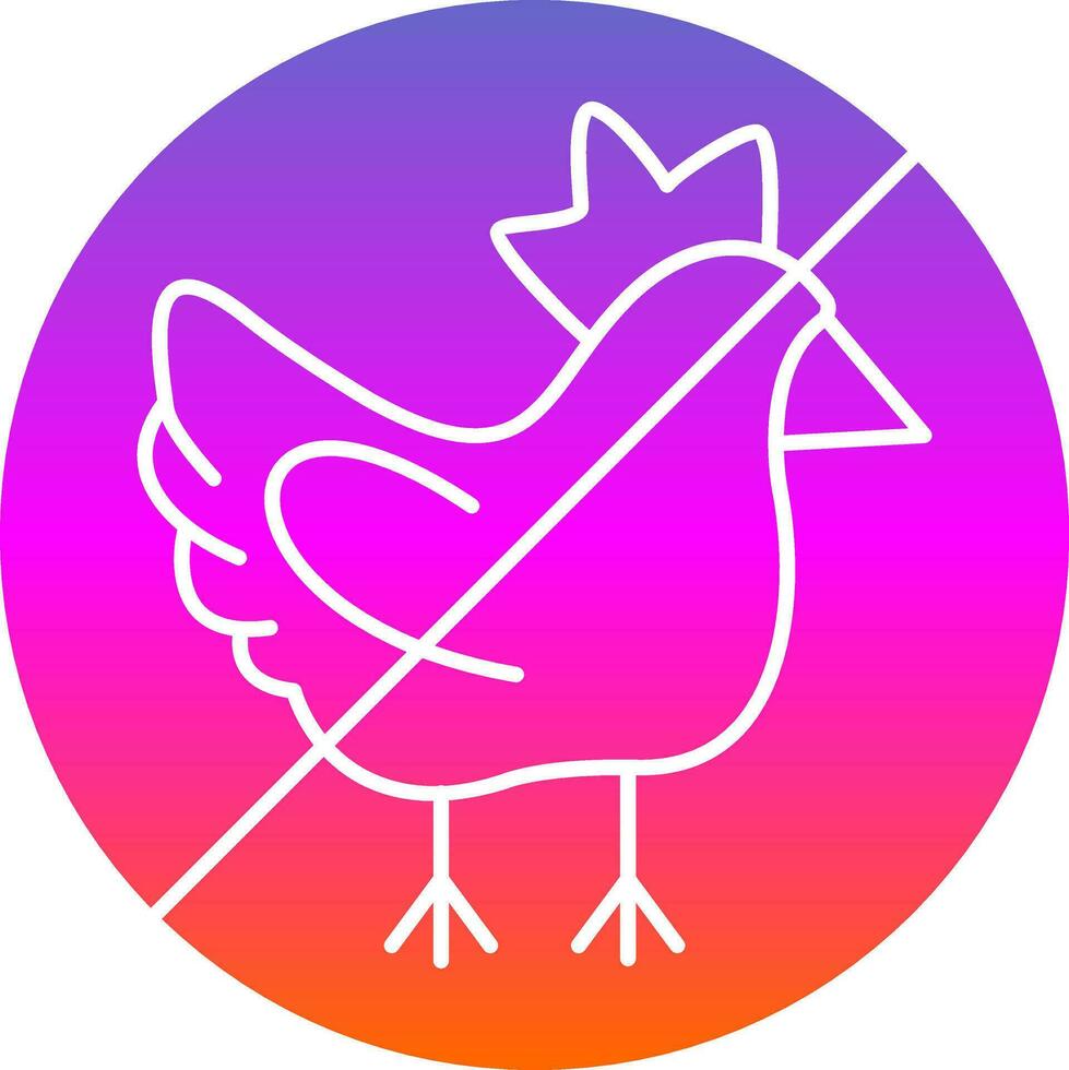 No chicken Vector Icon Design