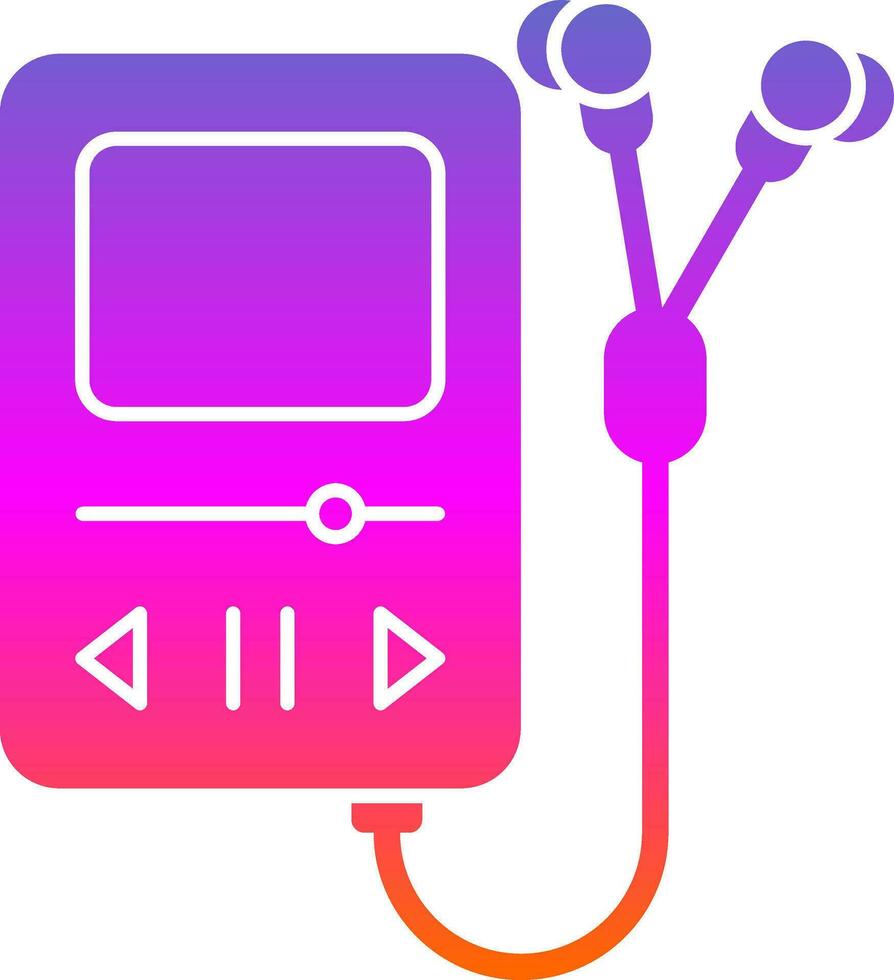 Walkman Vector Icon Design