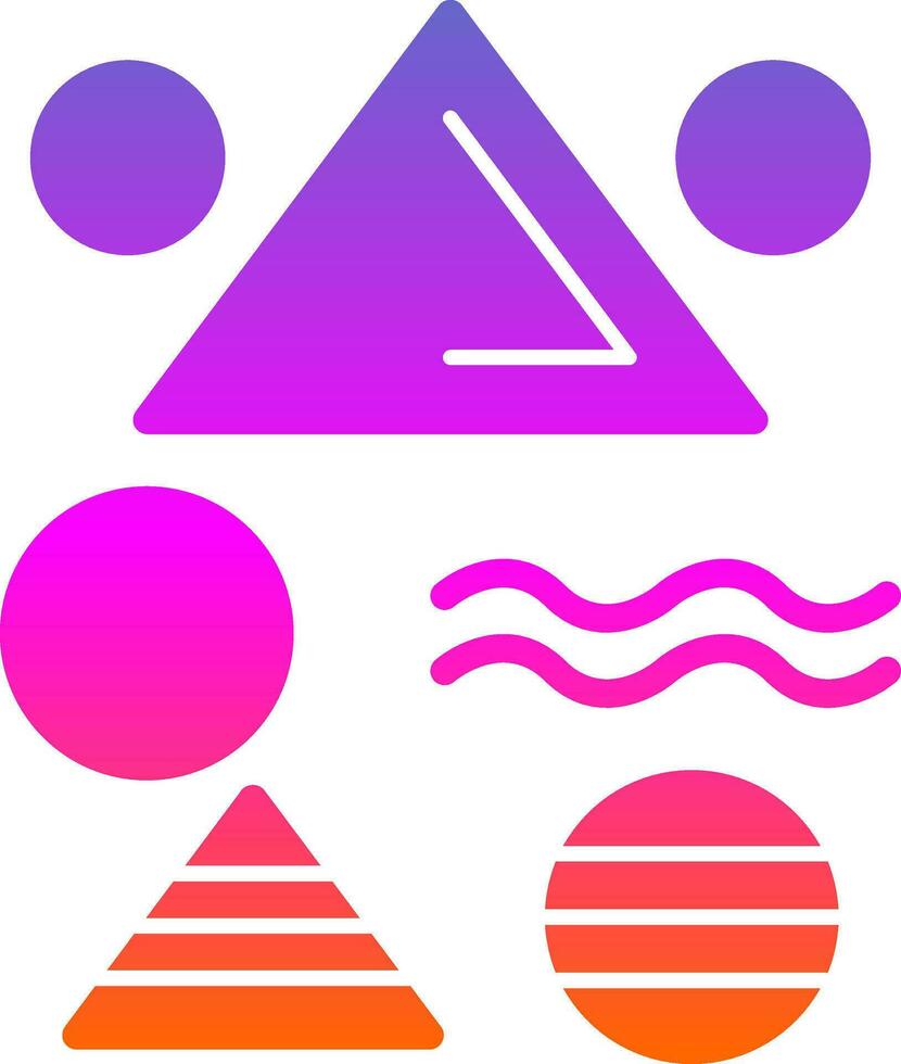 Memphis style Vector Icon Design