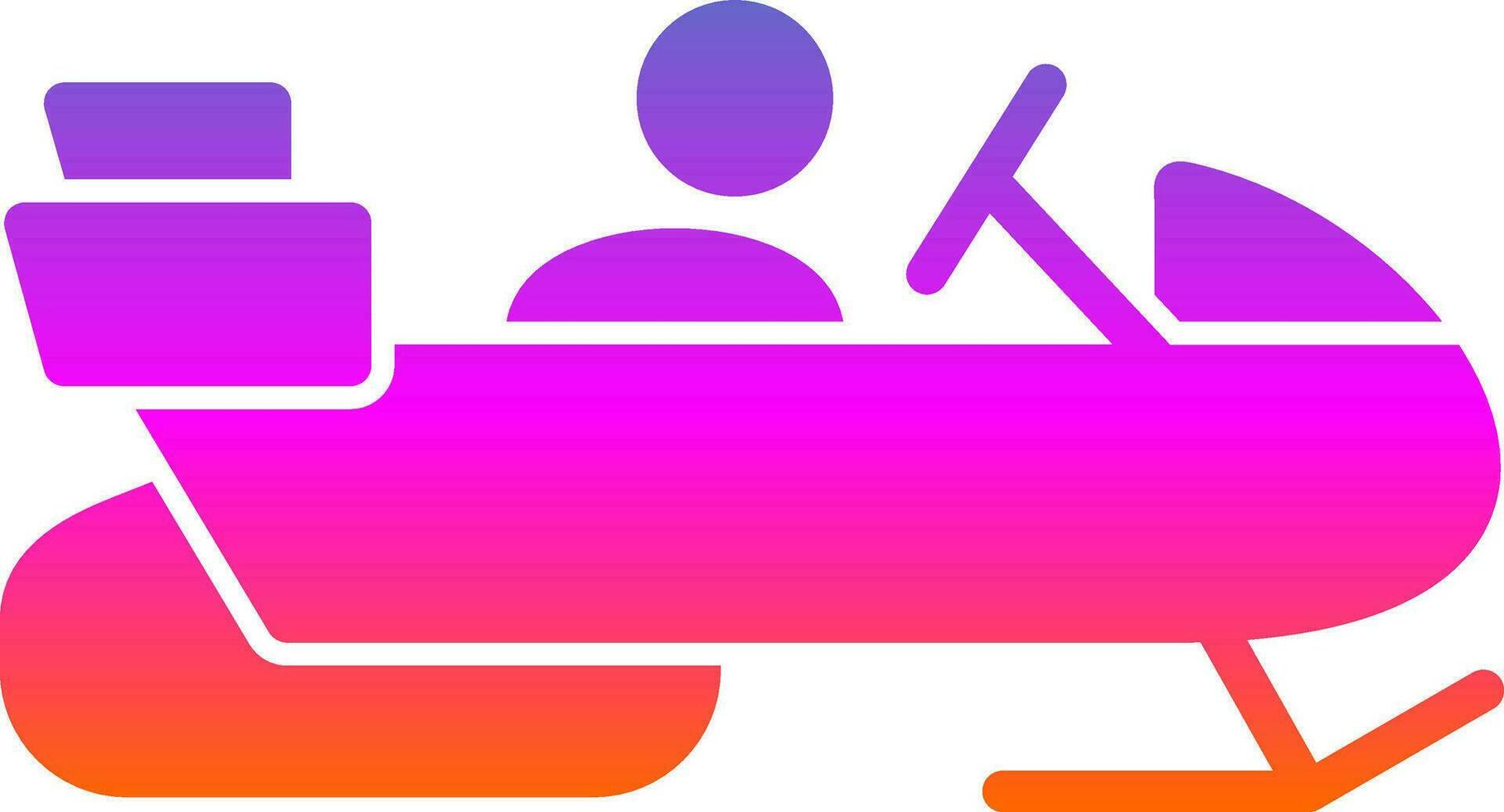Snowmobile Vector Icon Design