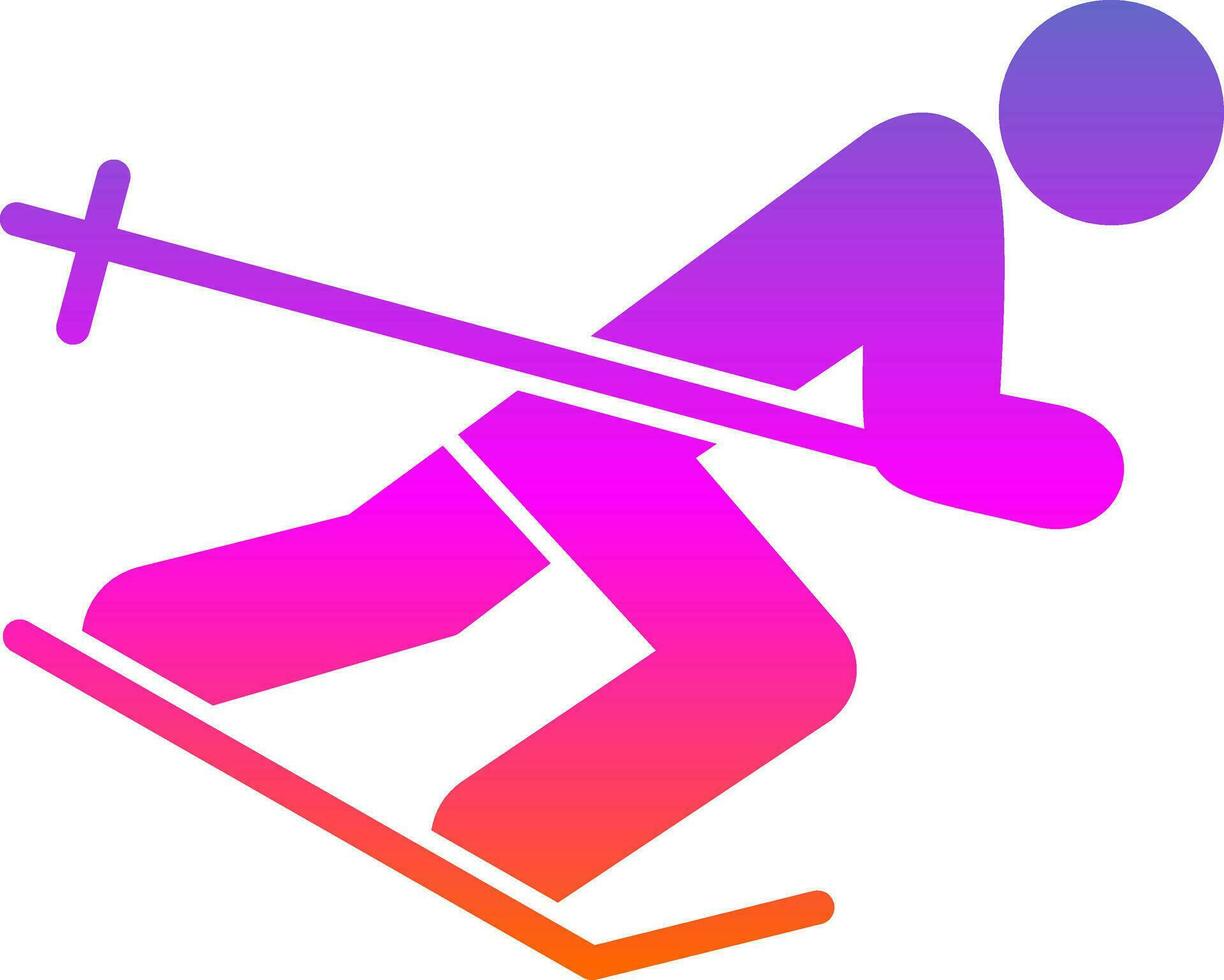 Skier Vector Icon Design