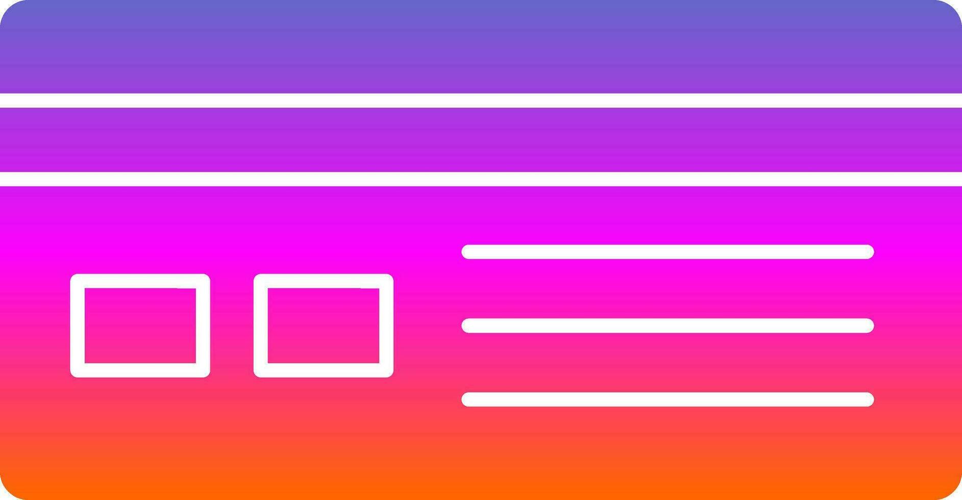 Card Vector Icon Design