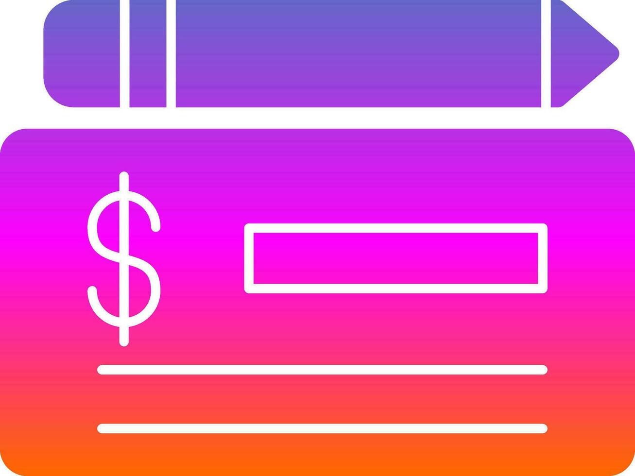 Cheque Vector Icon Design