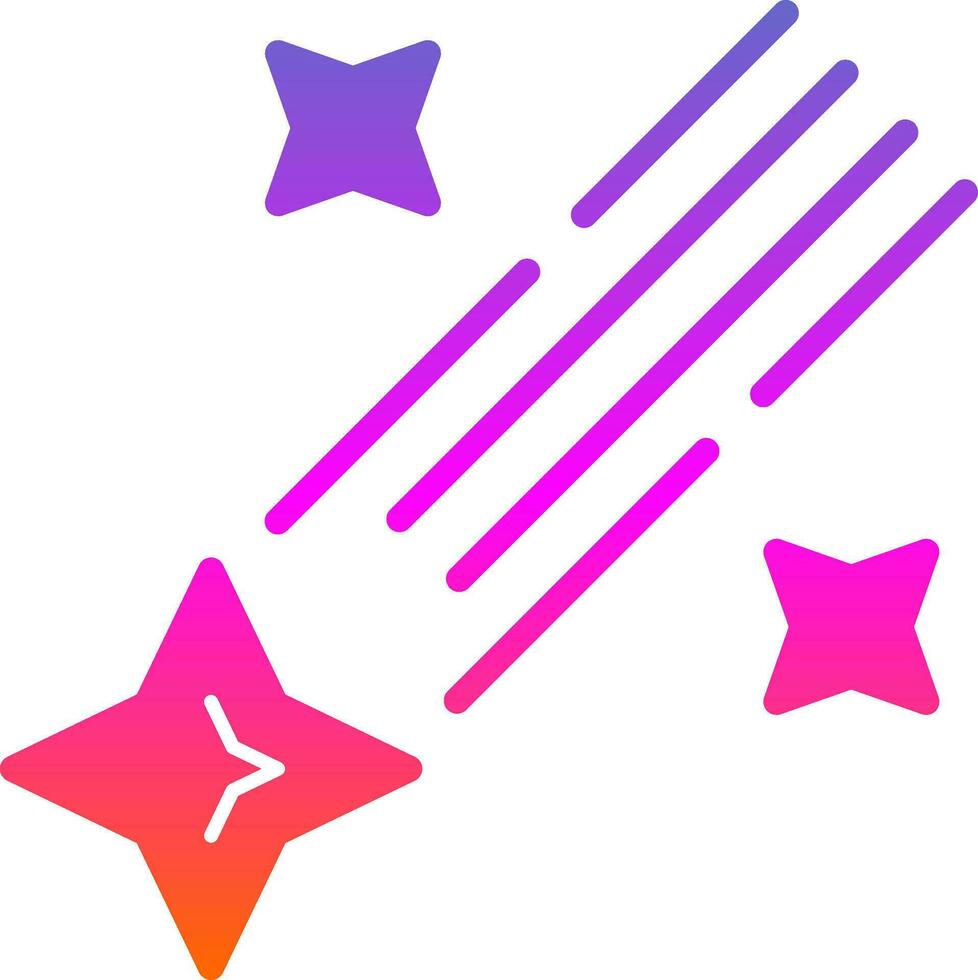 Shooting star Vector Icon Design