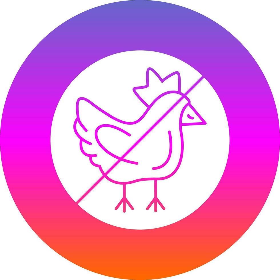 No chicken Vector Icon Design