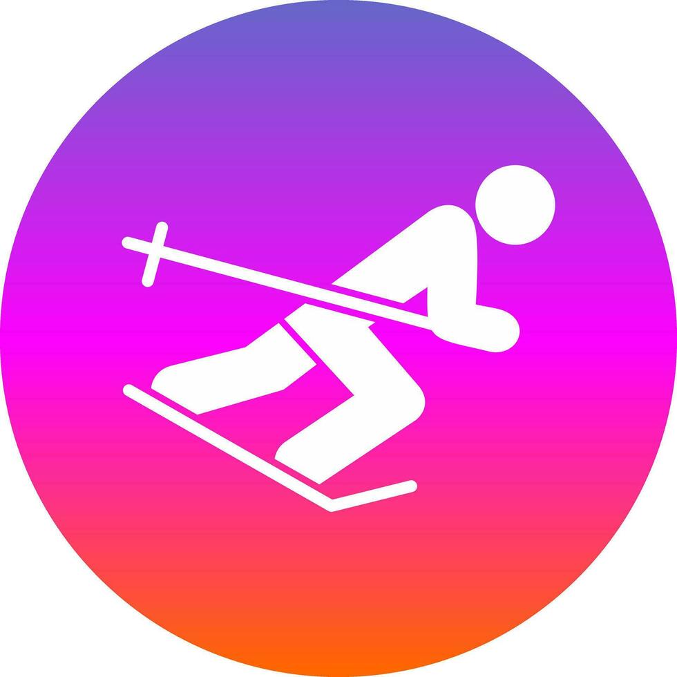 Skier Vector Icon Design