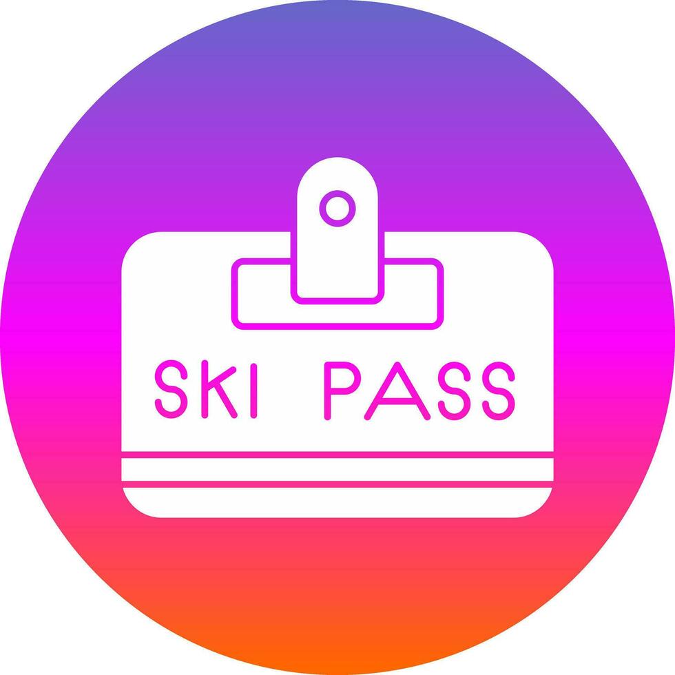 Ski pass Vector Icon Design