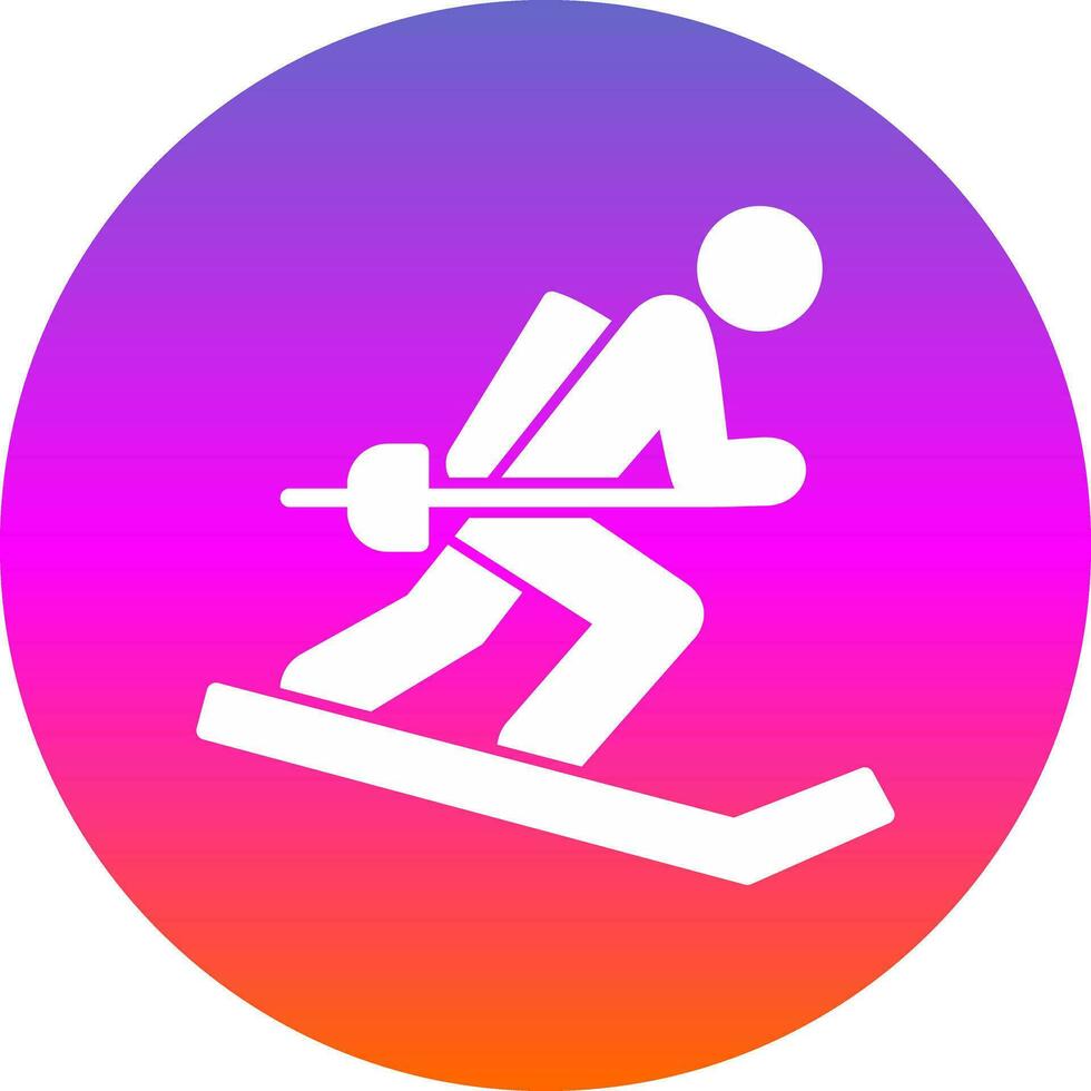 Skiing Vector Icon Design