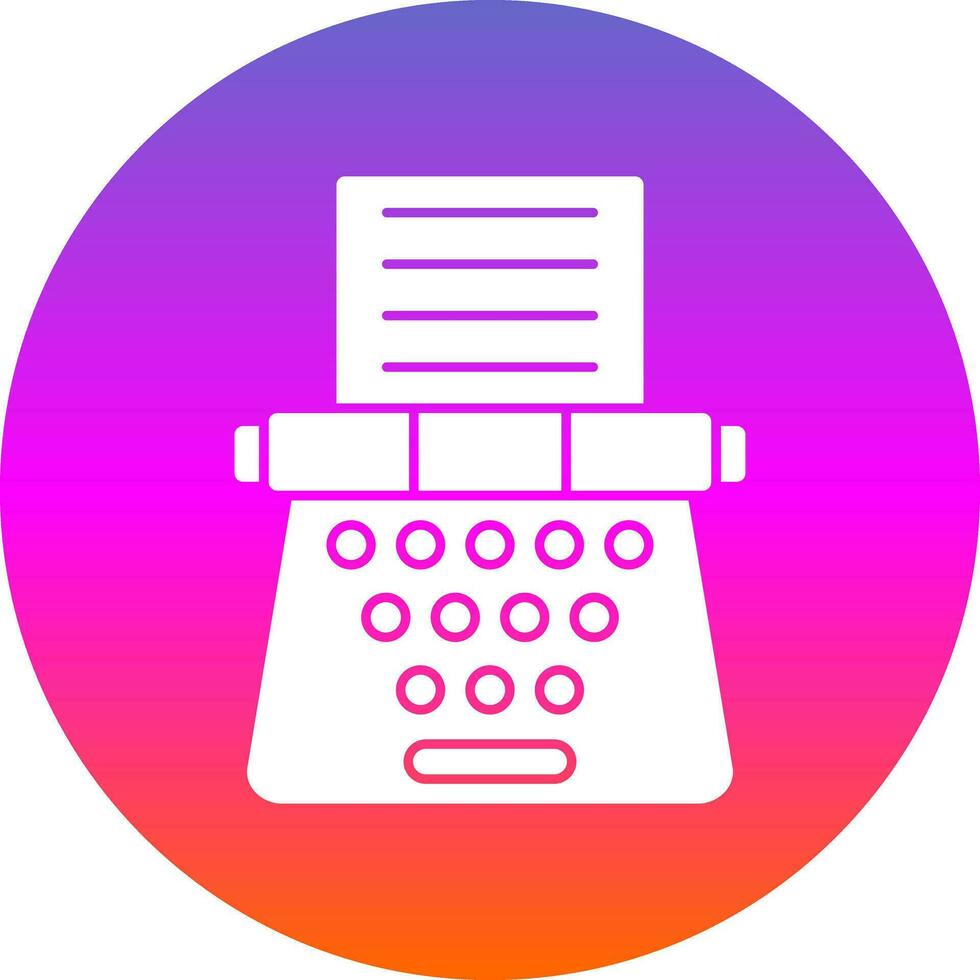Typewriter Vector Icon Design