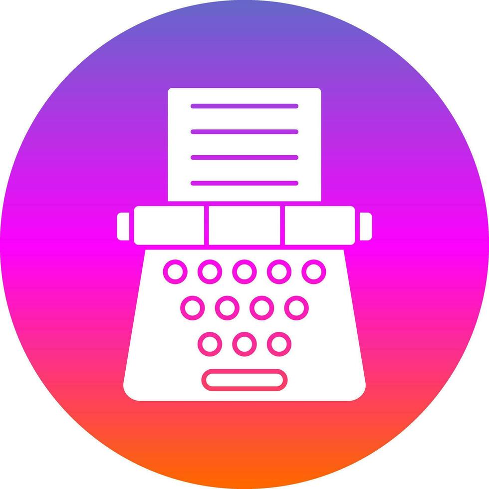 Typewriter Vector Icon Design