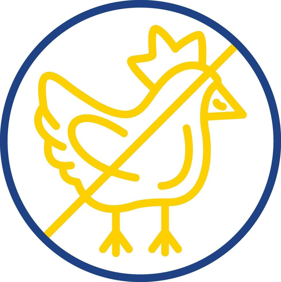No chicken Vector Icon Design