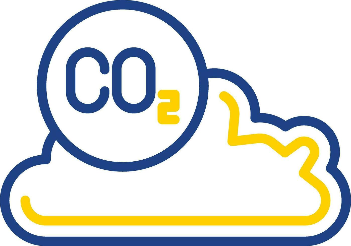 carbón dióxido vector icono diseño