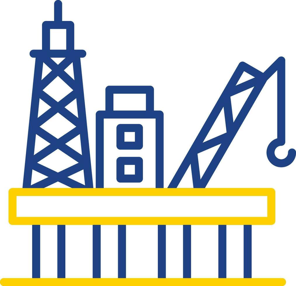 Oil platform Vector Icon Design