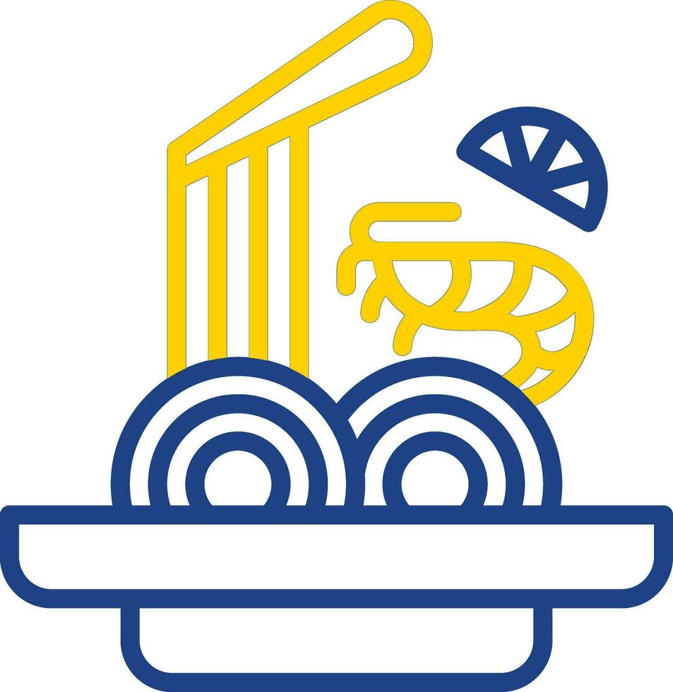 Pad thai Vector Icon Design