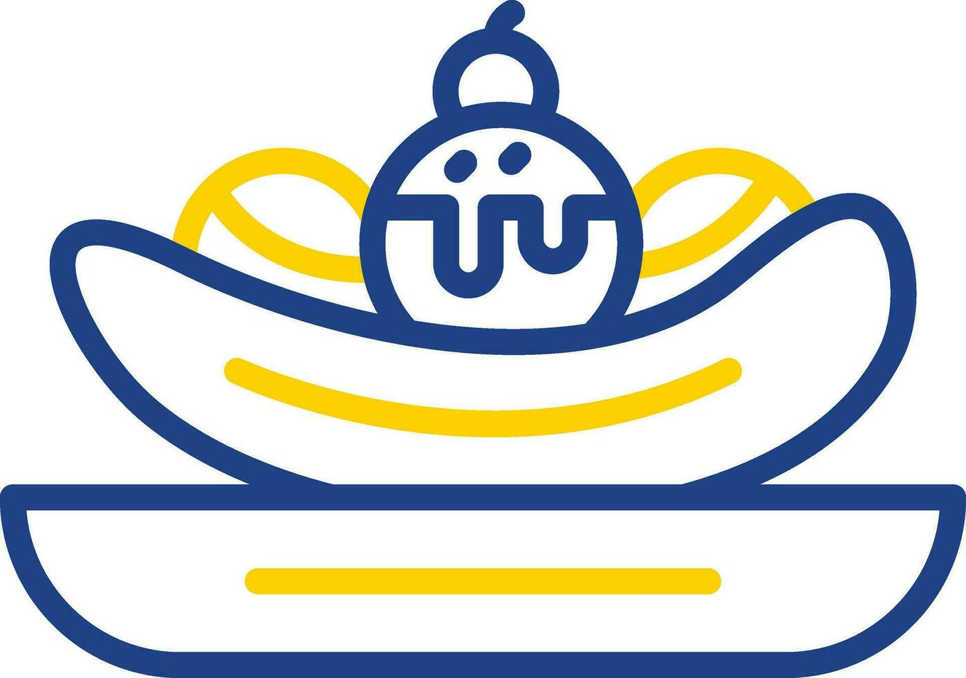 Banana split Vector Icon Design