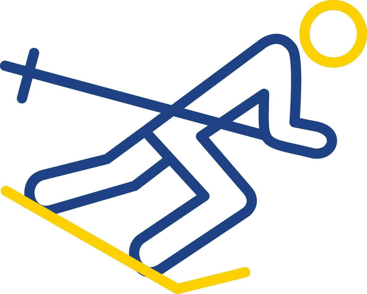 Skier Vector Icon Design