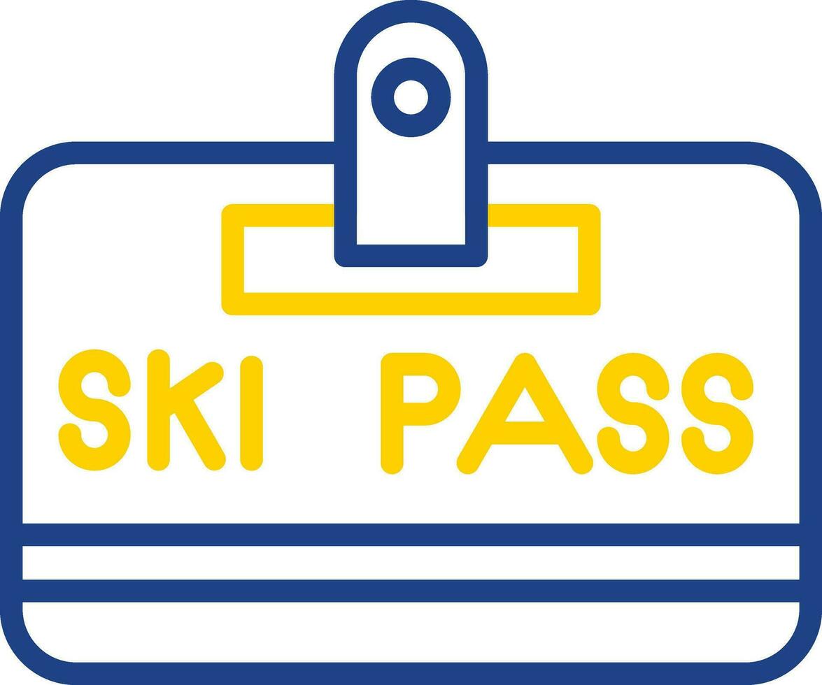 Ski pass Vector Icon Design