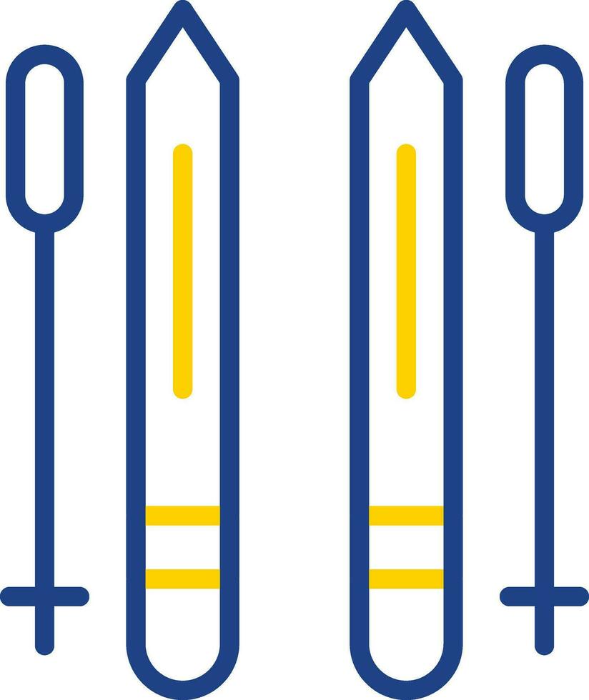 Ski poles Vector Icon Design