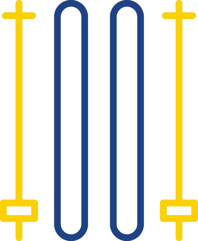 Ski poles Vector Icon Design