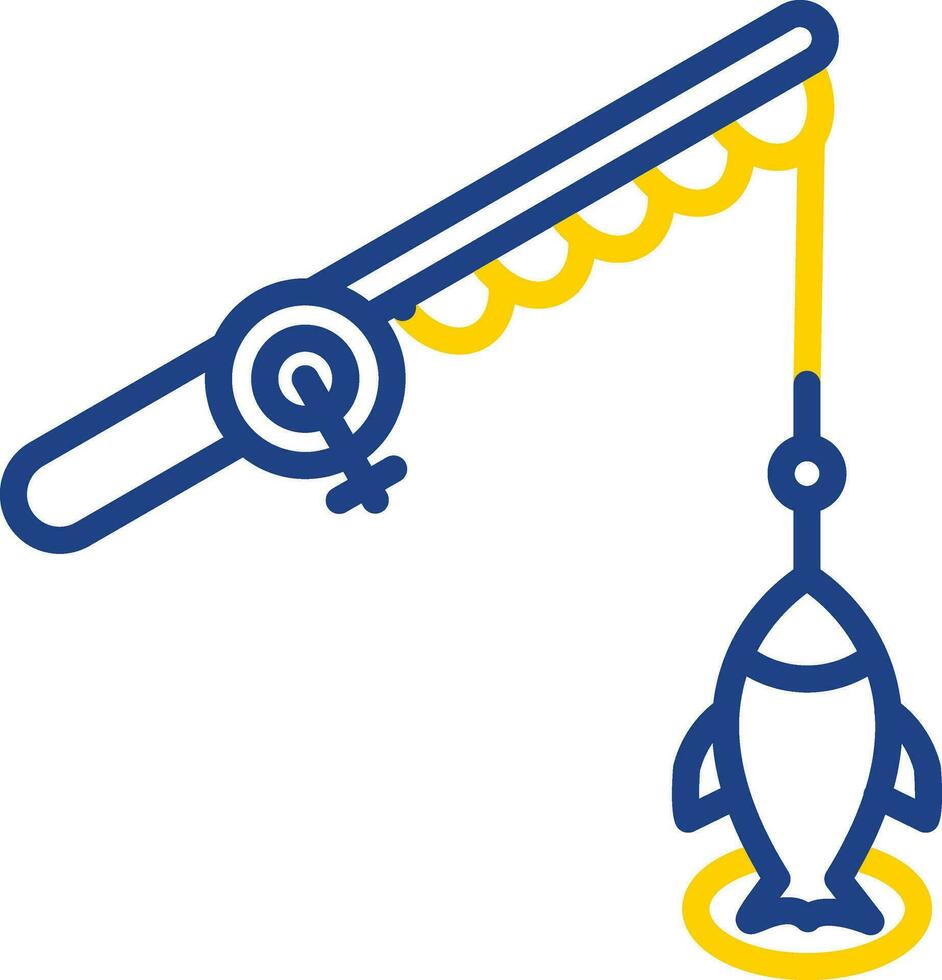 Ice fishing Vector Icon Design