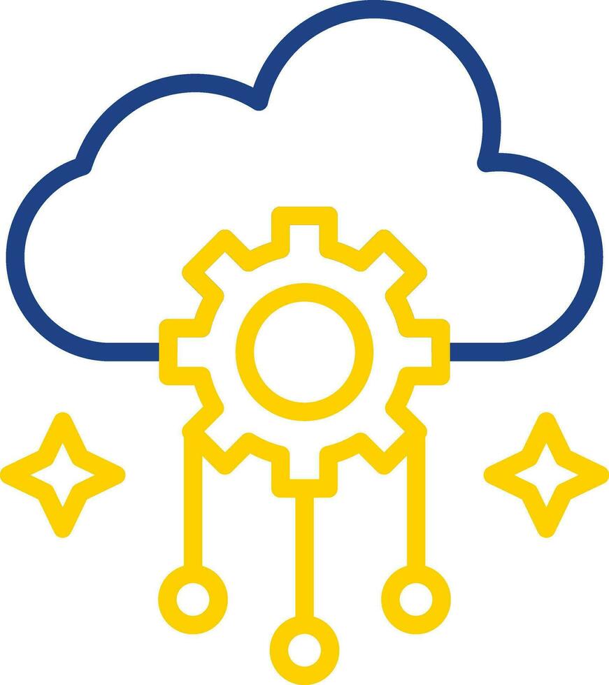 Cloud intelligence Vector Icon Design