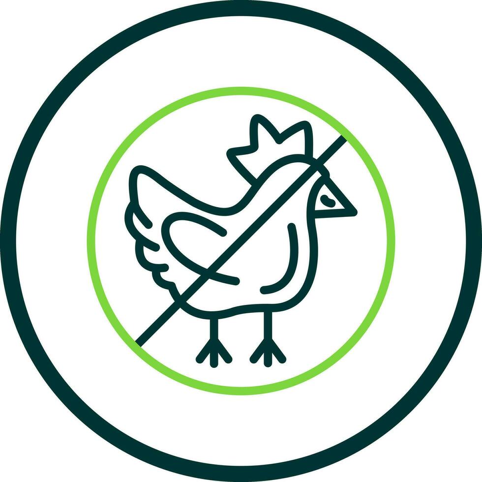 No chicken Vector Icon Design