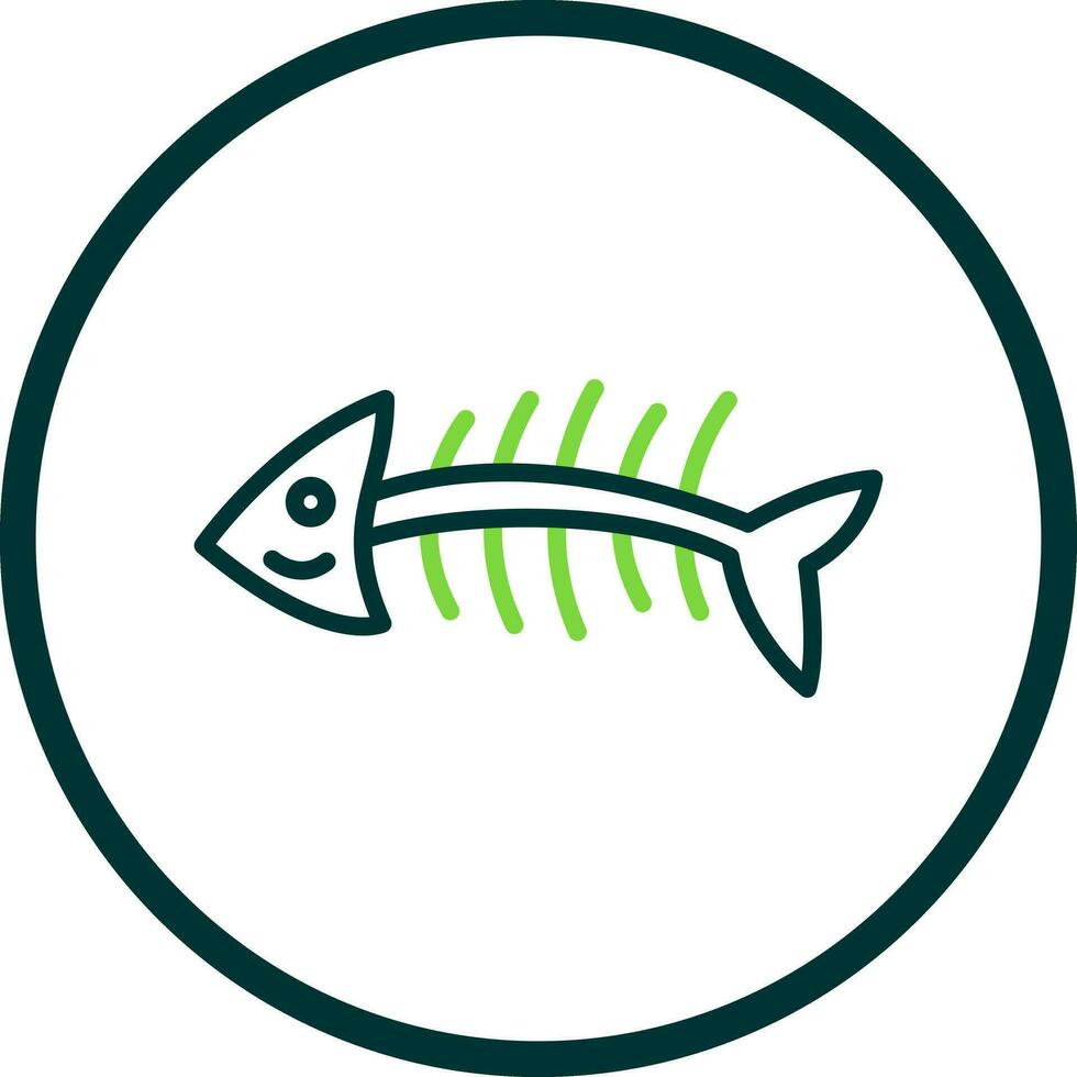 Fishbone Vector Icon Design