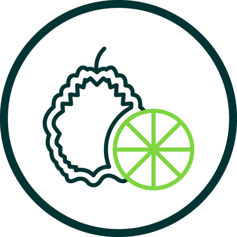 Kaffir lime Vector Icon Design