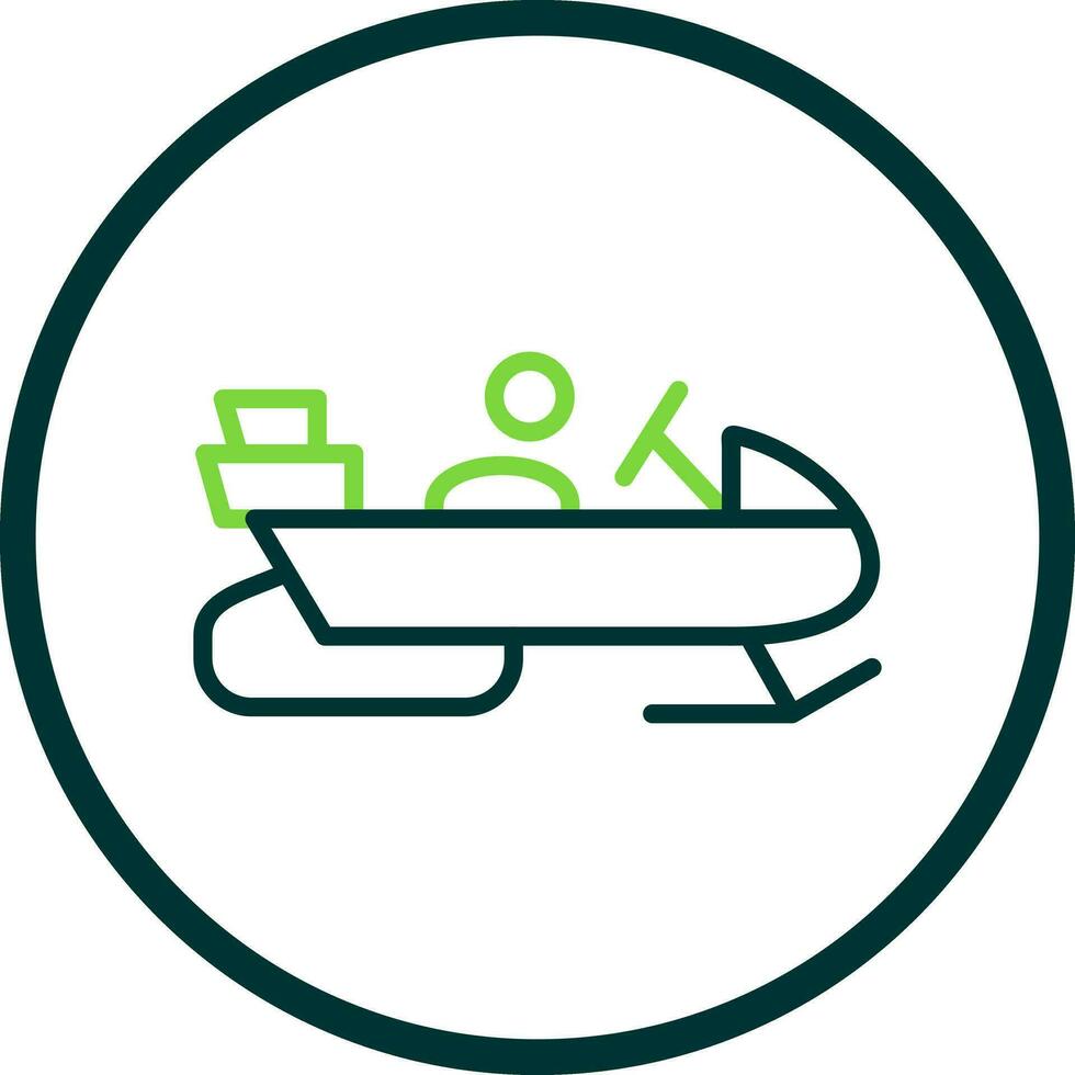Snowmobile Vector Icon Design