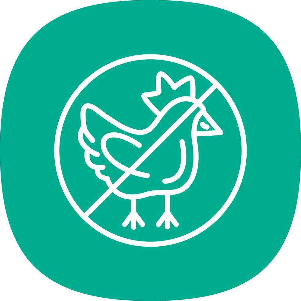 No chicken Vector Icon Design