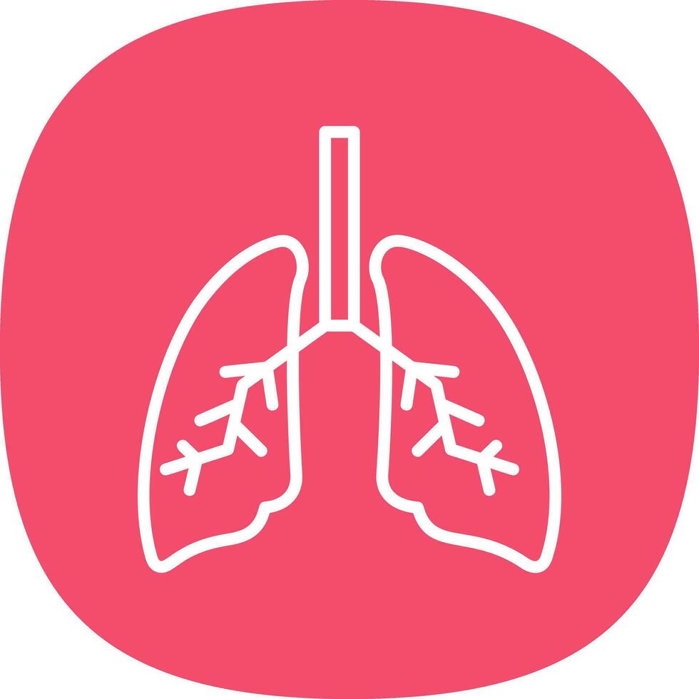 diseño de icono de vector de pulmones