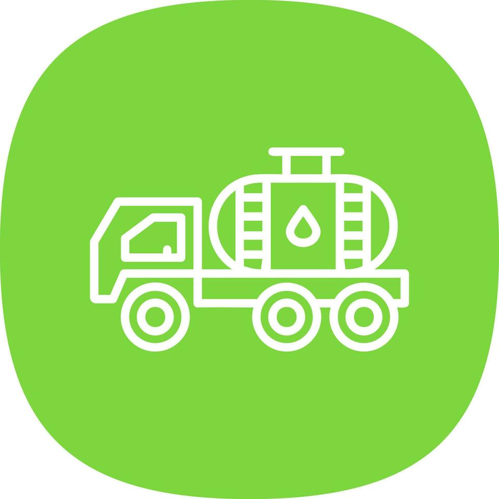 Oil tanker Vector Icon Design