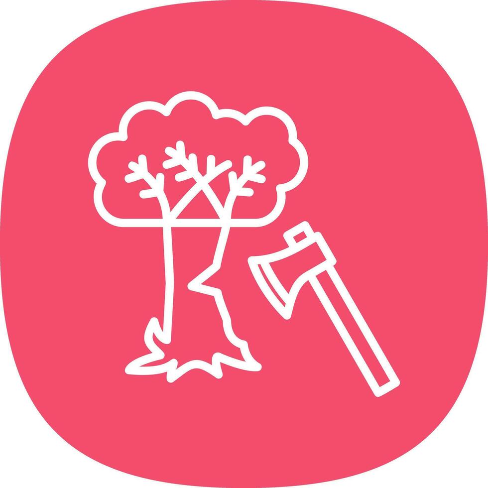 Tree cutting Vector Icon Design