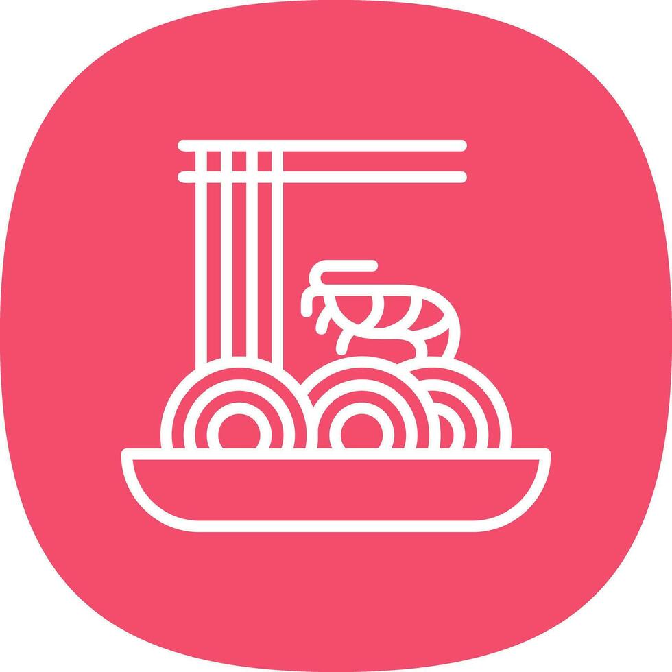 Pad thai Vector Icon Design