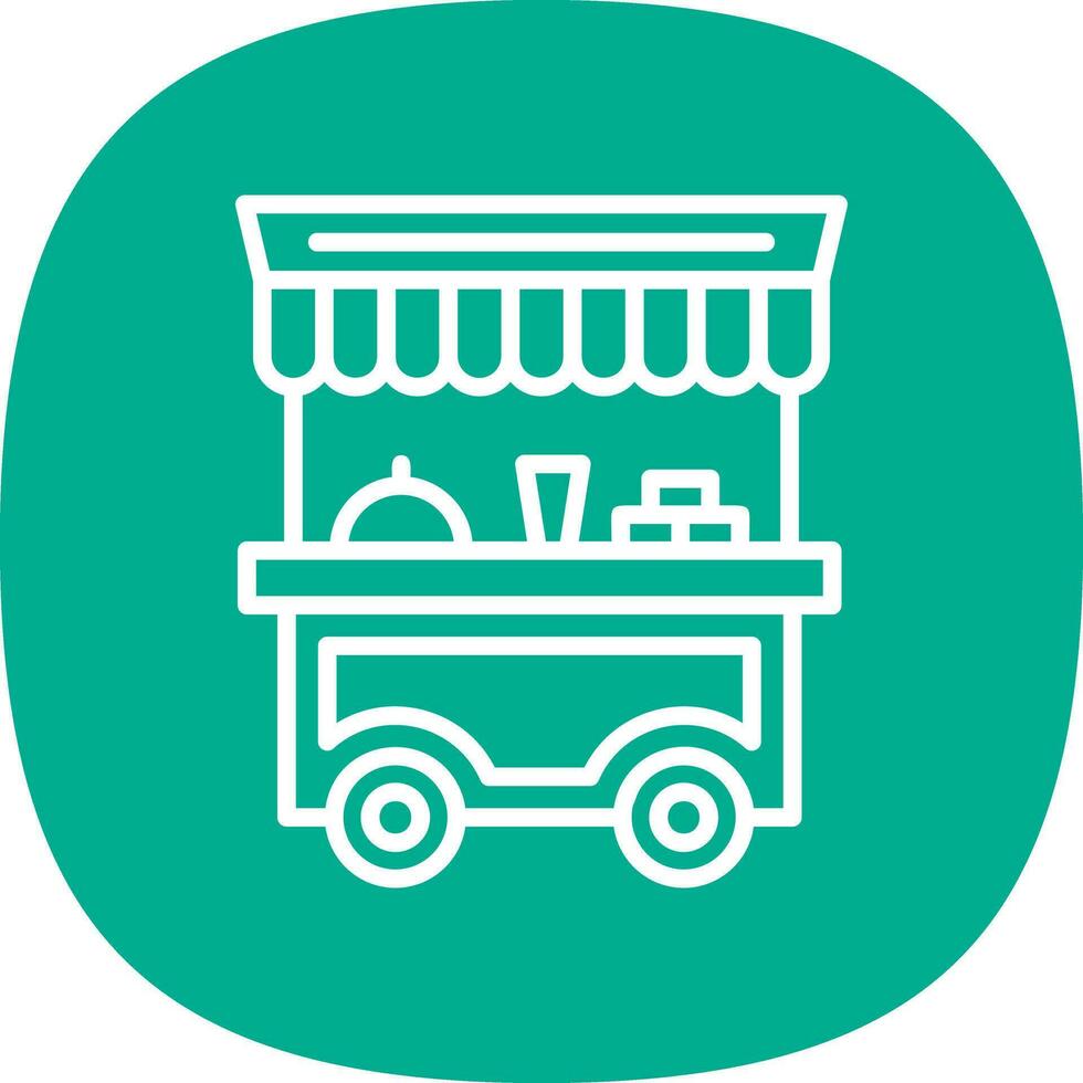 Food cart Vector Icon Design