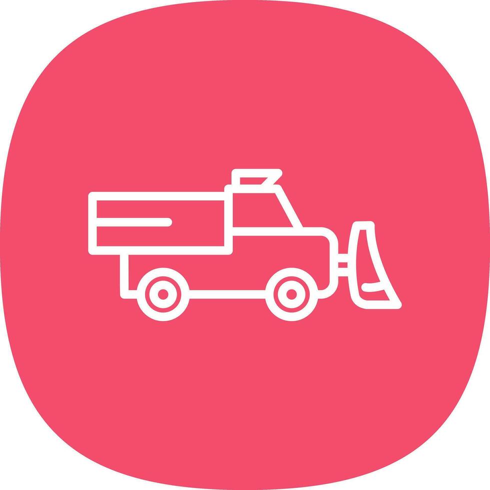 Snowplow Vector Icon Design