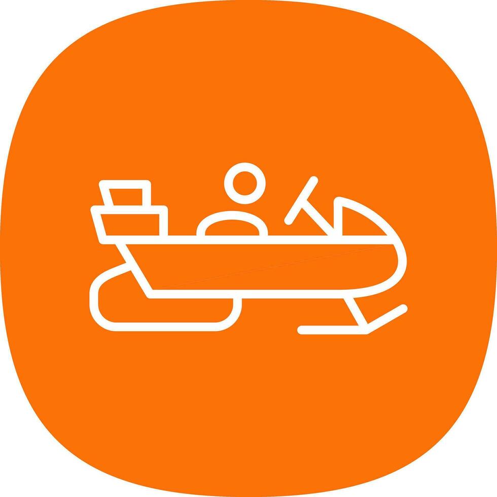 Snowmobile Vector Icon Design