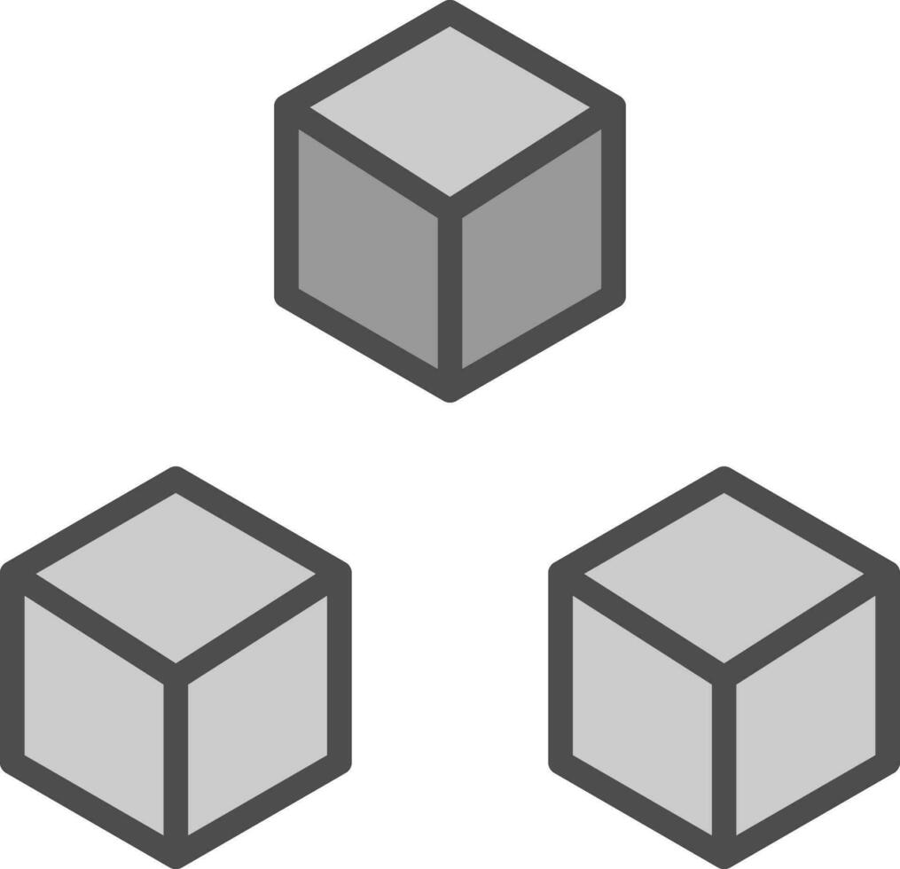 diseño de icono de vector de cubo