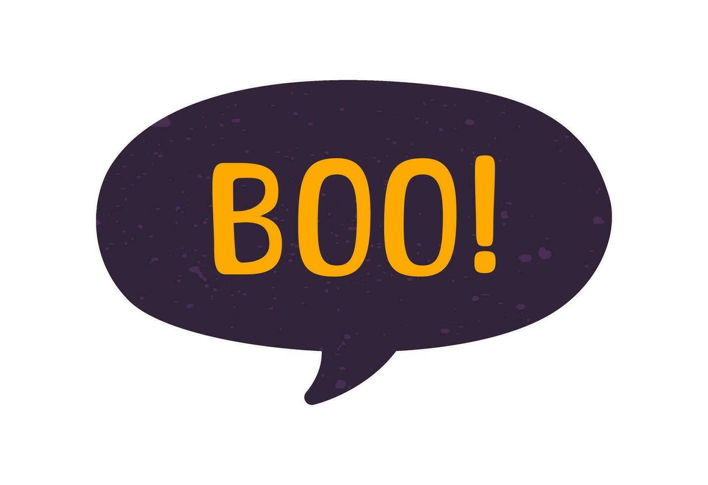 Speech bubble with text Boo digital sticker vector illustration