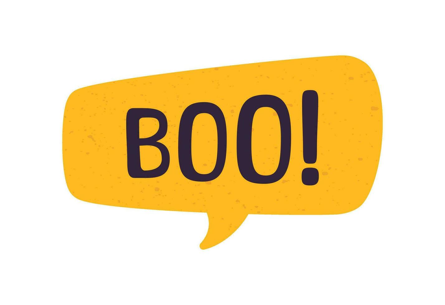 Speech bubble with text Boo digital sticker vector illustration