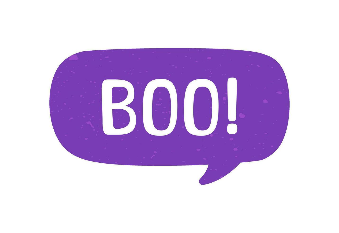 Speech bubble with text Boo digital sticker vector illustration