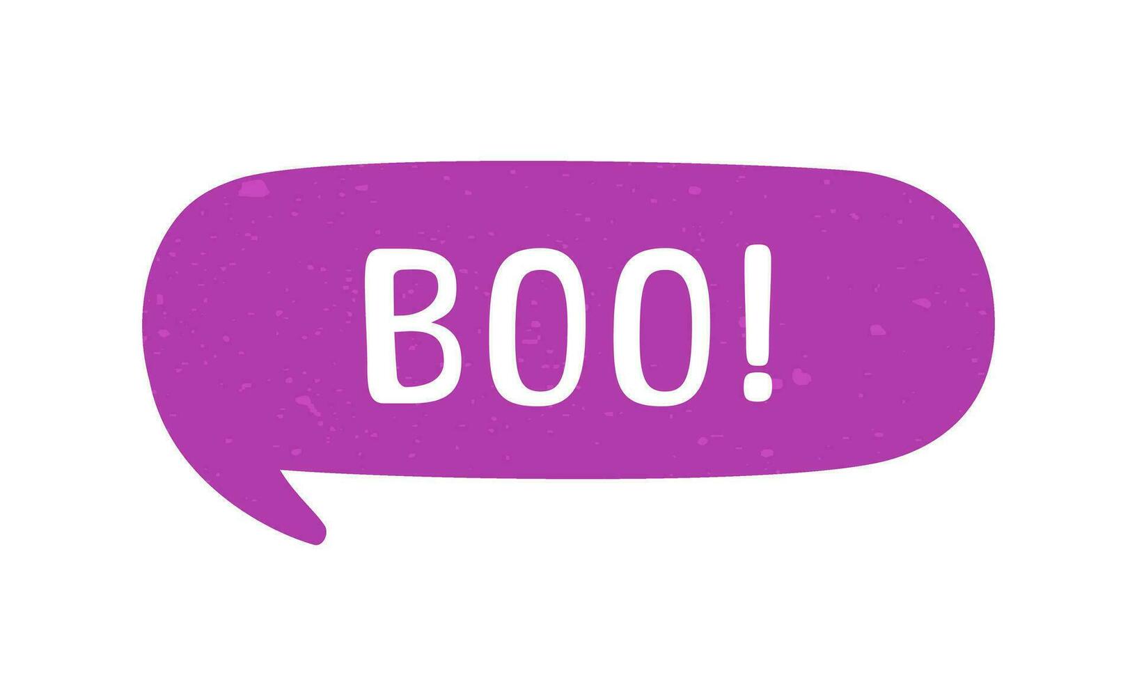 Speech bubble with text Boo digital sticker vector illustration