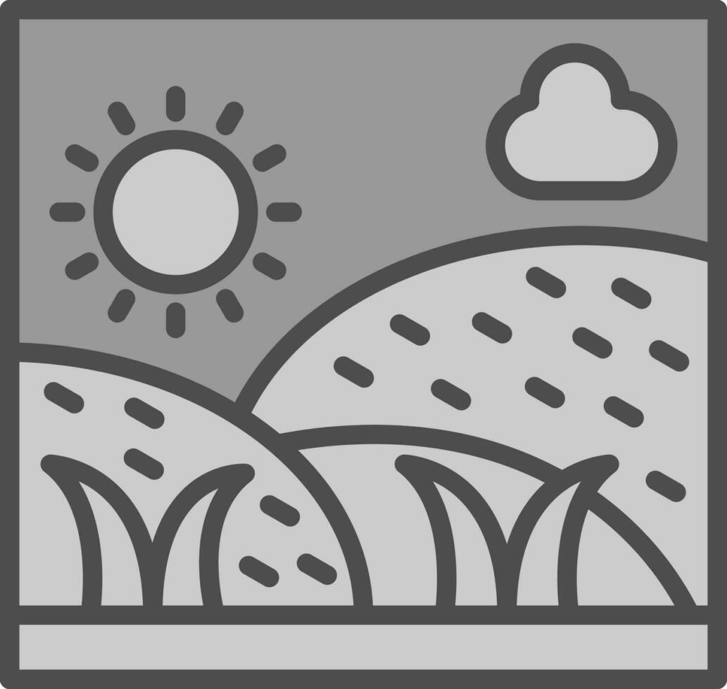 Grassland Vector Icon Design