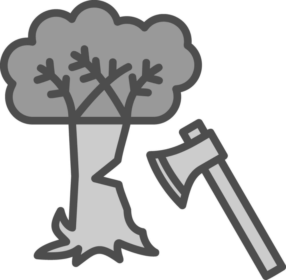 Tree cutting Vector Icon Design