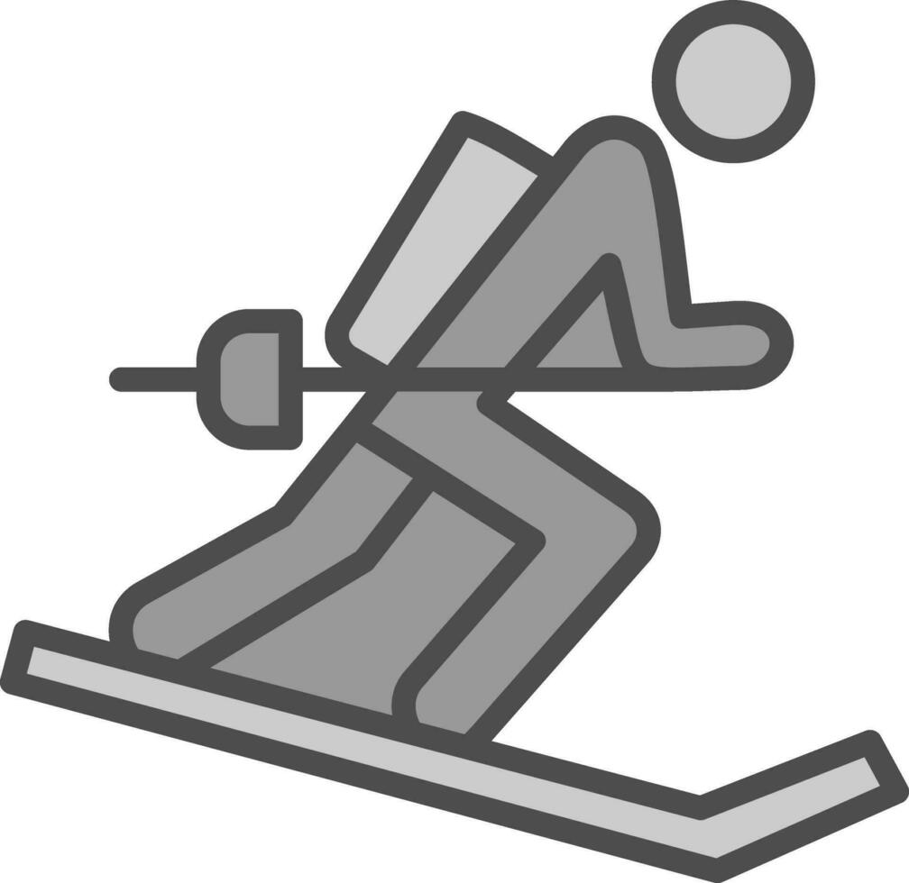 Skiing Vector Icon Design